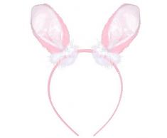 Amscan International 390998Â 15Â x 12.7Â cm Rose Oreilles de Lapin en Peluche