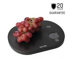 Taylor Pro Balance de cuisine numérique avec tare sans contact dans une boîte cadeau en plastique Noir Capacité 5,5 kg