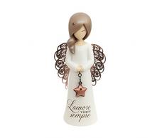 You Are An Angel asf006i Figurine Ange, cÃ©ramique, Blanc, 6.3Â x 6.3Â x 12.5Â cm