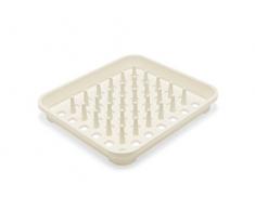 Addis Ãgouttoir à Vaisselle avec piquets de séchage, W33.5 X manÅuvre Facile, Lin Crème, 38 x 33.5 x 5 cm