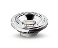 V-TAC SKU.4255 Spot LED AR111 15W GX53 VT-1110, Plastique,et Autre materiaux, 15 W, Blanc, Profondeur : 86 mm