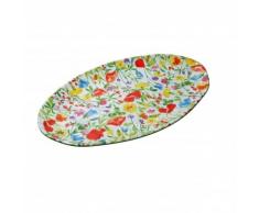 Nador Flores Plat Ovale Diamètre, Mélamine, Multicolore, 0.1 x 0.1 x 0.1 cm