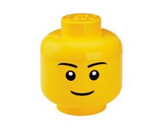 Lego - Tête de rangement iconique - Boîte de rangement empilable -Garçon - Jaune - 8,5 L - Taille: L