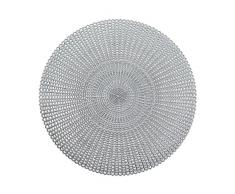 Zeller Set de Table en PVC, 41 cm, PVC, argenté, 41 cm