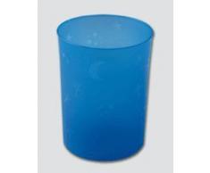 Denox 10330.050 Poubelle Cylindrique, 11 L, Polypropylène, Blanc Opaque, Unique