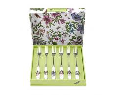 Botanic Garden Lot de 6Â fourchettes Ã pÃ¢tisserie en Porcelaine Multicolore 1Â xÂ 1Â xÂ 15Â cm