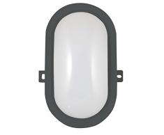 VeLamp TARTARUGA_N Applique LED IP64, Plastique, 5.5 W, Noir