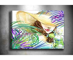 Bonamaison Peinture sur toile, multicolore, 30 x 40 cm - ConÃ§u et fabriquÃ© en Turquie