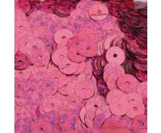 Efco Fil Plat Rond Paillettes Hologramme, Rose Vif, 6 mm, 10 g, Lot de 1000 bâtonnets