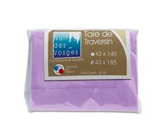 Nuit des Vosges 2106022 Cotoval Taie de Traversin Uni Coton Parme 43 x 185 cm