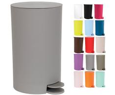 MSV 141780 Poubelle à pédale Osaki 3l Anthracite, Acier Inoxydable, 30 x 20 x 15 cm