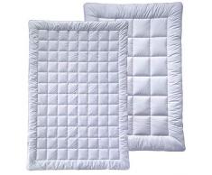 Billerbeck Couette en Fibres S20 – Nombreuses Tailles et Variantes, Coton, weiß, 155x220 cm