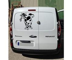 TATOUTEX Stickers Vache et Fleurs - Noir, L 27cm x H 30cm