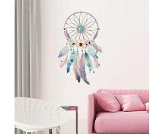 Stickers BohÃ¨me | Sticker Autocollant Attrape rÃªves - DÃ©coration Murale Chambres Ã Coucher - 60 x 35 cm - Couleurs Pastel