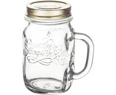 Bormioli Rocco 4Â Saisons Vase avec Manche et Capuchon, Verre, Transparent, 47Â x 25Â x 15Â cm