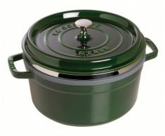 Staub 1133885 Cocotte Ronde avec Cuit-Vapeur Basilic 26 cm
