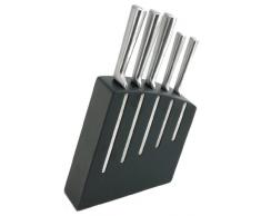 Pradel Jean Dubost 18507 Bloc de Cuisine Kimono Noir 5 Couteaux de de Cuisine Ventoux Acier Inox