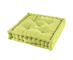 COUSSIN DE SOL 45 x 45 x 10 CM COTON UNI PACIFIQUE ANIS