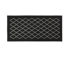 JVL Bergamo Soutenu Machine Washabe dentrée de Couloir Tapis, Polypropylène/Latex, Noir/Gris, 57 x 120 x 1.2 cm
