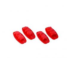 Silikomart 25.570.01.0065 Lik Kit de 12 Moules à Glace Sucette Forme Papillon/CÅur/Fleur et Etoile Silicone Rouge