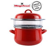 Megafesa Praga - Cuiseur Vapeur, diamÃ¨tre 24 cm, Grenat