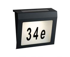 Paulmann 94236 Lampe solaire pour numéro de maison avec LED 1 x 0,04 W anthracite plastique 3000 K blanc chaud 0.04 W