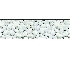 Unique Tapis BW06 Pebbles Tapis Vinyle Blanc 180 x 50 cm