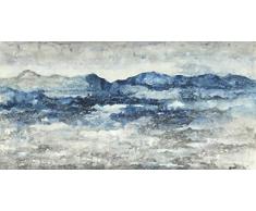 Art Maison Toile Murale Bleu/Blanc 20 x 50 cm