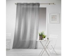 douceur dintÃ©rieur panneau a oeillets 140x240 cm effet lin haltona gris