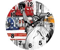 Poster Boutique vm14s1081Â Verre Horloge Murale, Verre, Colorful, 38Â x 38Â x 3Â cm