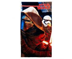 Star Wars Kylo Ren et Stormtrooper Serviette de Plage, Coton, Noir, 140Â cm x 70Â cm