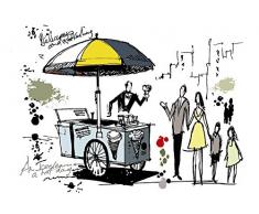 Papier Peint déco poster CENTRE VILLE 3 x 2,70 m | Déco et photo murale XXL Qualité HD Scenolia