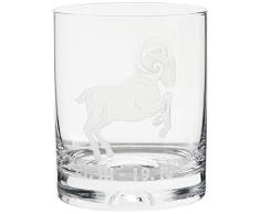 Crystaljulia 05928 Verre Ã whisky avec gravure Zodiak Cristal 250 ml