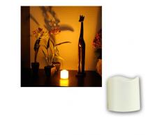 Star Bougie en plastique à LED Lumière vacillante Minuteur Fonctionne à piles, LED couleur ambre 7,5 cm x 7,5 cm