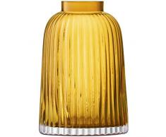 LSA International plissé Vase H20 cm Ambre