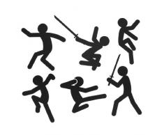 MUSTARD M 15012A Action Sticker Bonhommes 10 x 0,5 x 80 cm