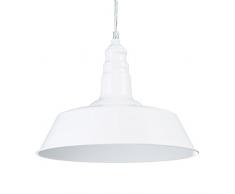 Relaxdays Suspension luminaire H x l x P: 119 x 36 x 36 cm style industriel hauteur réglable look moderne, blanc