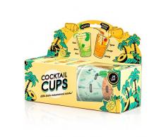 SUCK UK Cocktail Lot de 24 Gobelets pour FÃªtes Papier Multicolore 11,2 x 9 x 9 cm