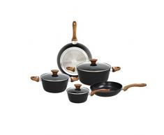 Tognana Country Chic Batterie de cuisine 8 pièces, aluminium forgé, noir