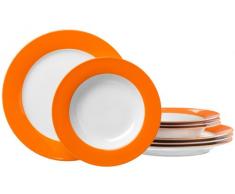 Ritzenhoff & Breker 596670 Doppio Service de Table Orange 8 piÃ¨ces
