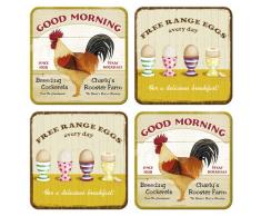 Nostalgic-Art 46013 Home und Country Good Morning, Dessous de Verre Set - 4 pièces