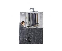 douceur dintérieur rideau a oeillets 140x240 cm polycoton memphis noir