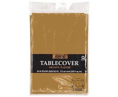 amscan International Nappe Ronde en Plastique Or
