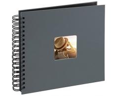 Hama Album Photo Fine Art (format 28 x 24 cm, 50 pages noires, Ã spirale) Gris