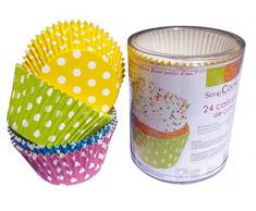 ScrapCooking 5090 Boîte 24 Caissettes de Cuisson - Pois, Papier apte au Contact Alimentaire, Multicolore, 9 x 8 x 8 cm