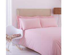 Charlotte Thomas Parure de lit en percale grand teint King Size (Rose)