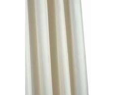 Croydex Rideau de douche en tissu uni Ivoire