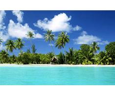 Papillon 50Â x 75Â cm Paradise Super Absorbant Tapis de Salle de Bain, Bleu