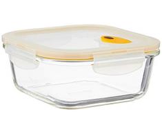 Lock & Lock Plat en Verre pour Micro-Ondes et Four, Verre, Transparent, Verre, Transparent, 15.5 x 15.5 x 6.9 cm