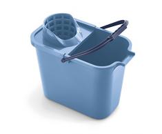 Mery 0111.31 Seau Rectangulaire 12 L avec égouttoir, Polypropylène, Bleu, 23 x 37 x 29 cm